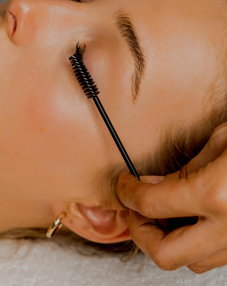 Woman Getting a Lash Lift at the Salon 